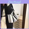 Stylish Black Canvas Tote Bag Large Capacity Fashionable Shoulder Bag For Women