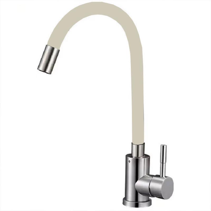 

360° Rotating Black Kitchen Faucet, 304 Stainless Steel, Hot/Cold, for Countertops & Vegetable Sinks