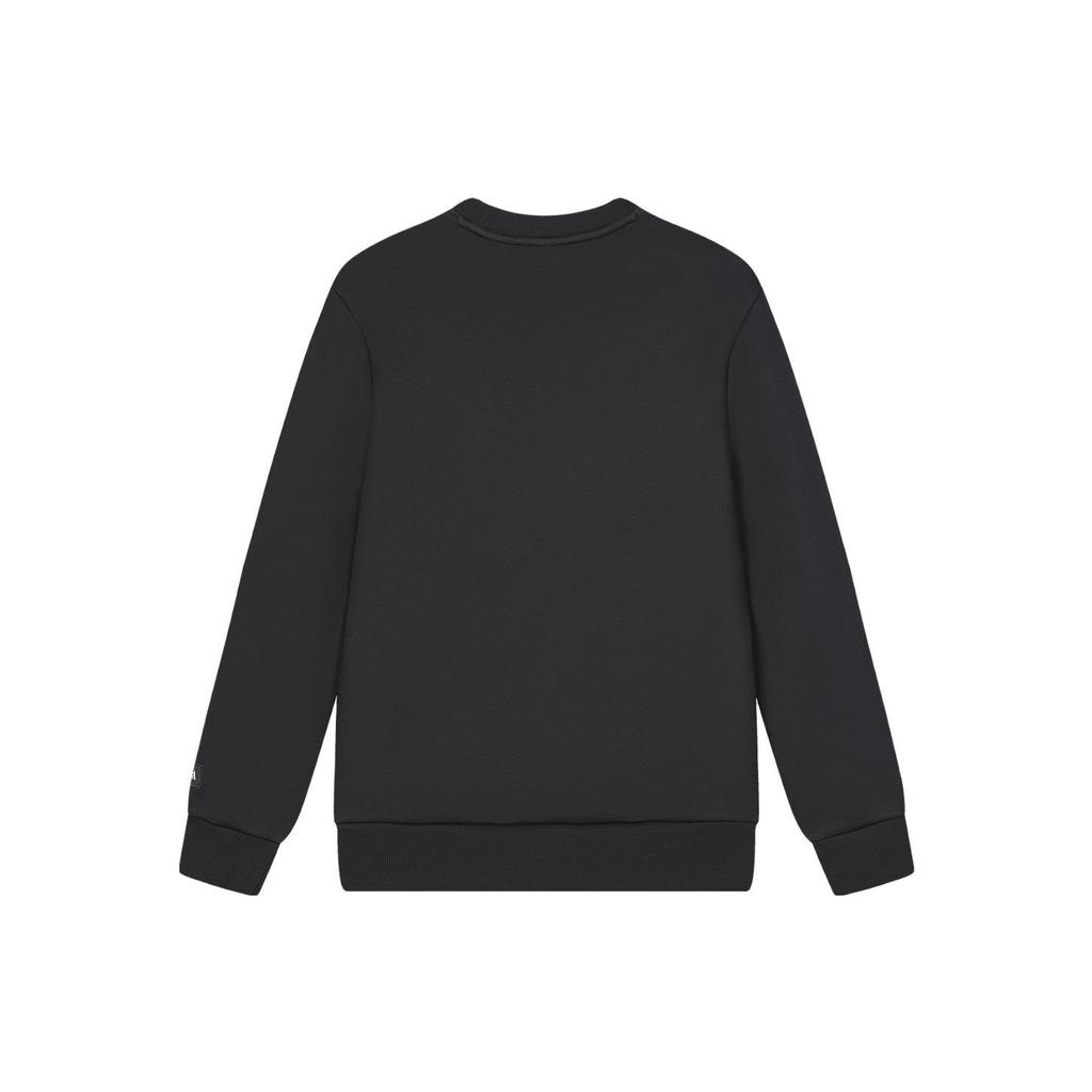 FILA X V&A Morgan Series Floral And Bird Pattern Crew Neck Pullover Casual Knit American Sweatshirt Men sweatshirt Black F11M418201F-BK