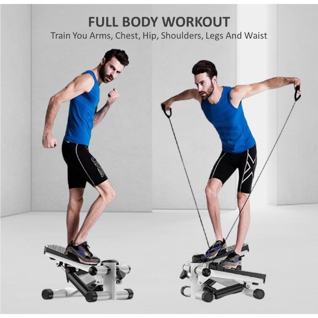 Tragbares Fitness-Trainingsgerät Haushalts-LCD-Digitalanzeige Fitnessstudio-Maschine Höhenverstellbar Mini-Fitness-Stepper