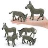 Fattoria 1 Pezzo Giocattoli Animali Asino Realistico Figure Animali Giocattolo Modelli Mulo Solido Grigio Decorazioni Statiche in PVC Artigianato