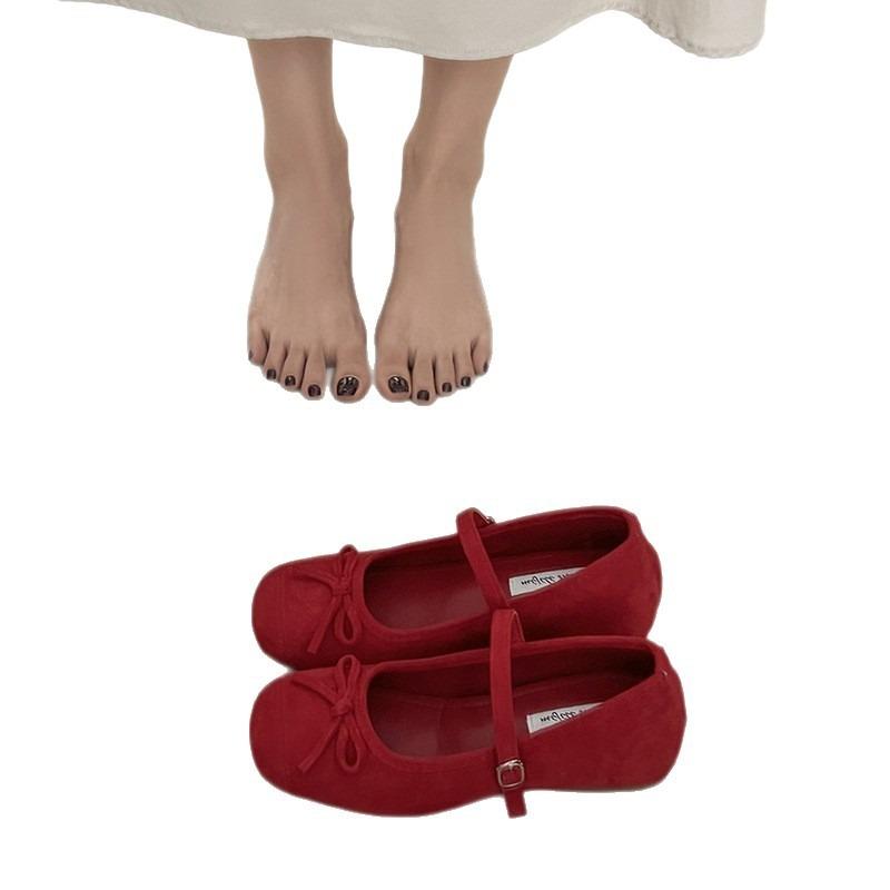 Flat bottom shallow mouth single shoes women's new spring and summer skirt temperament gentle wind ballet evening shoes