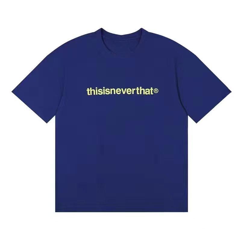 Hot Korean Fashion Brand Thisis Basic Printed Neverthat ShortSleeved Cotton Round Collar Unisex And Unisex Lovers TShirt Top