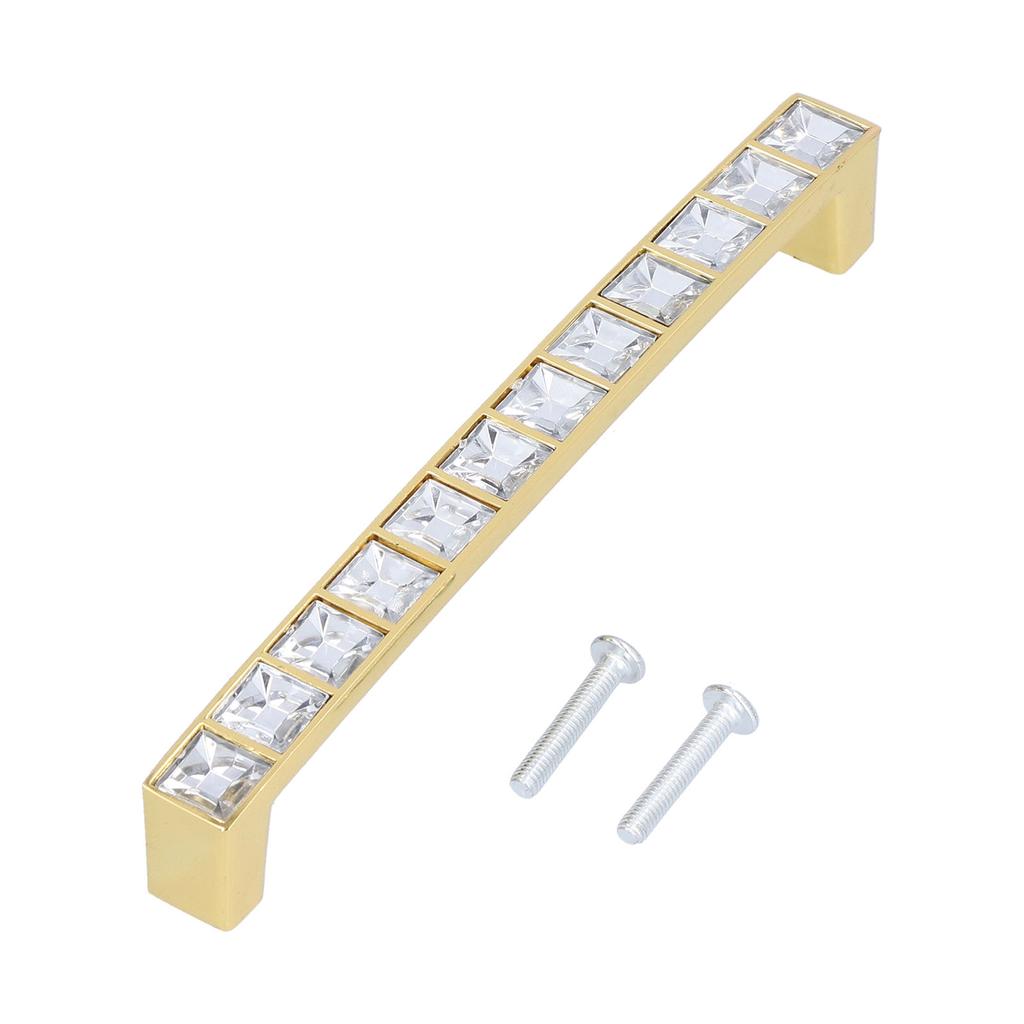 4 ks/sada Křišťálová rukojeť Moderní dvířka skříňky Diamanty Dvojitá rozteč děr 128 mm Knoflík zásuvky