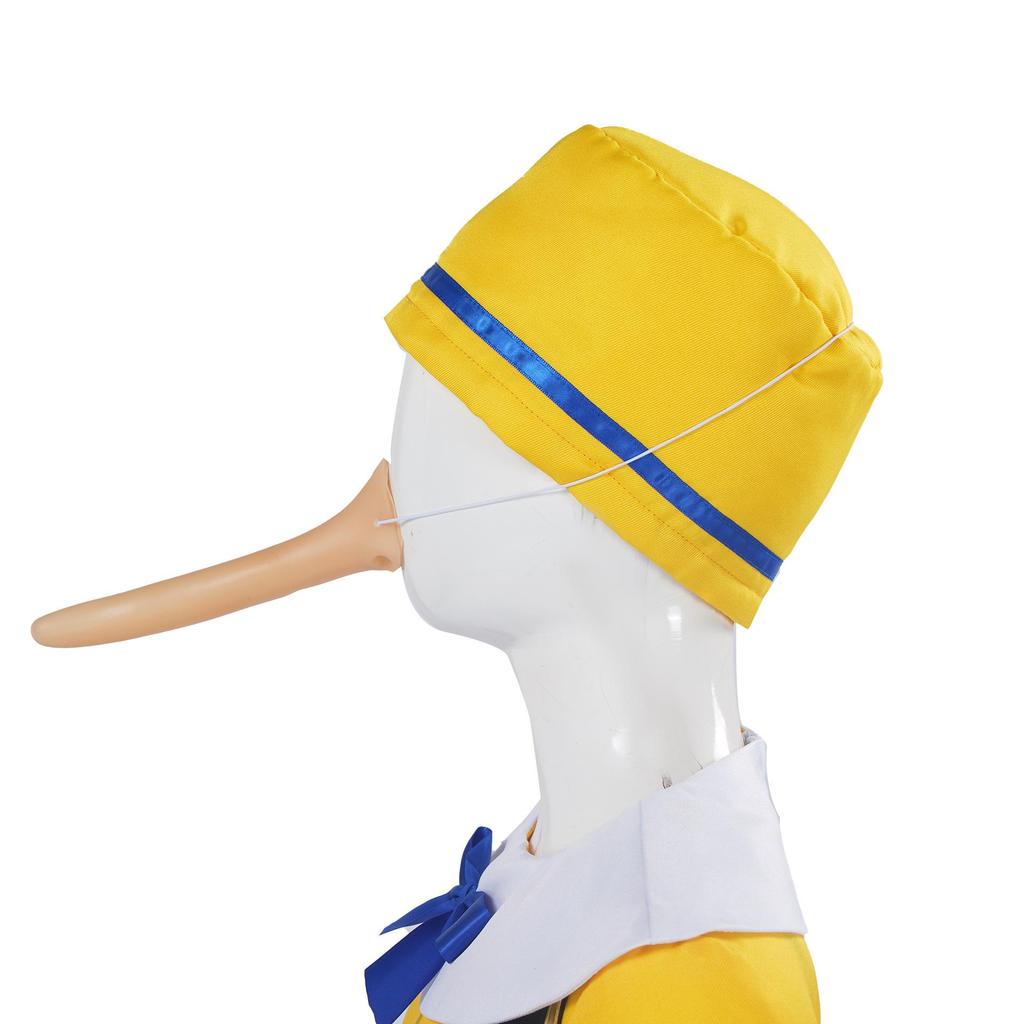 Pinocchio Cosplay Costume with Long Nose for Children's Performance - Inspired by The Adventures of Pinocchio