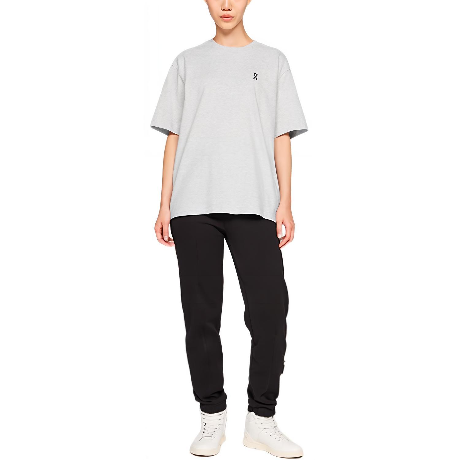 

Мягкая и приятная к коже повседневная футболка с круглым вырезом и короткими рукавами, женский топ, метеоритно-серый 1WE10061756 M