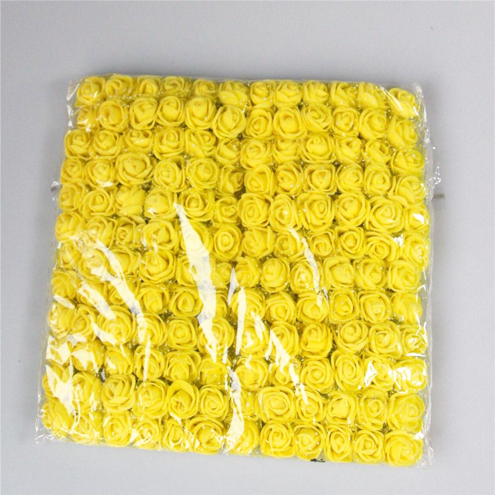 

Mini Fake Rose Flower Heads 144pcs Mini Artificial Roses DIY Wedding Flowers Accessories Make Bridal Hair Clips Headbands Dress жёлтый