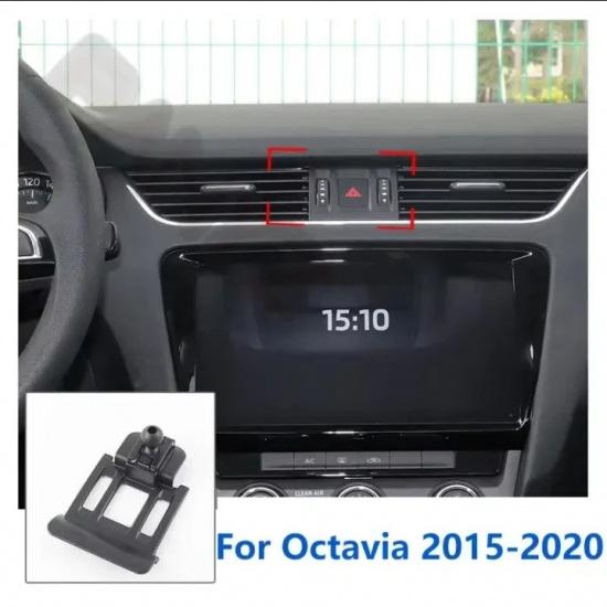 17mm Special Mounts For Skoda Octavia Car Phone Holder GPS Supporting Fixed Bracket Air Outlet Base Accessories 2015- оранжевый