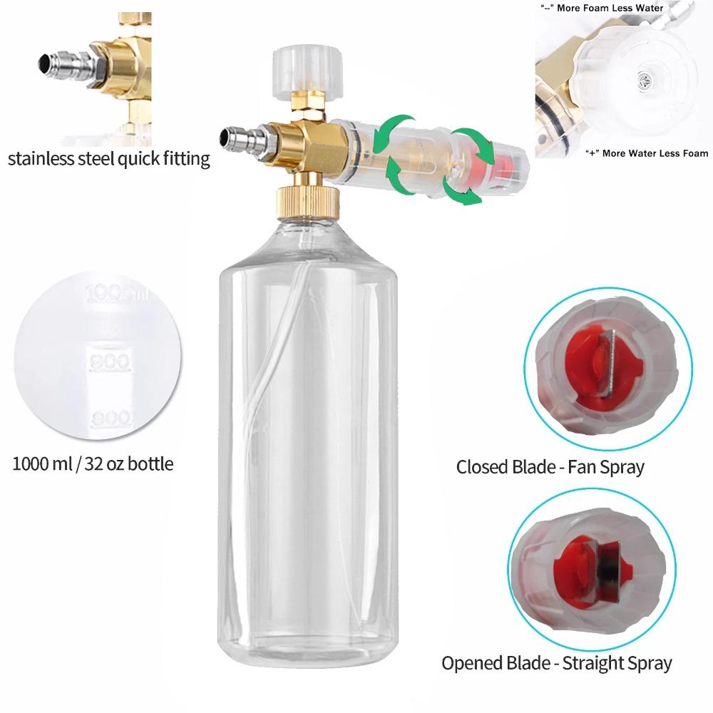 1L Car Washer Foam Generator Clear Foamer Sprayer Efficiency Snow Foam Lance  Truck