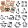 33-Piece Stainless Steel Earring Mold Set for DIY Clay Ornaments and Creative Figurines.
