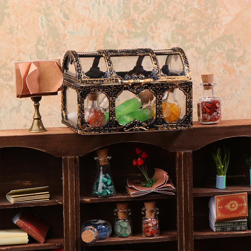 Dollhouse Wizarding World Scene Ornament Vintage Mini Magic Bottle Wand Model Dollhouse Retro Decoration Micro Scene Accessories