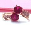 Purple Gold Rose Gold Plated Red Shiny Diamond Earrings Stylish And Exquisite Design Color Gold Ear Jewelry