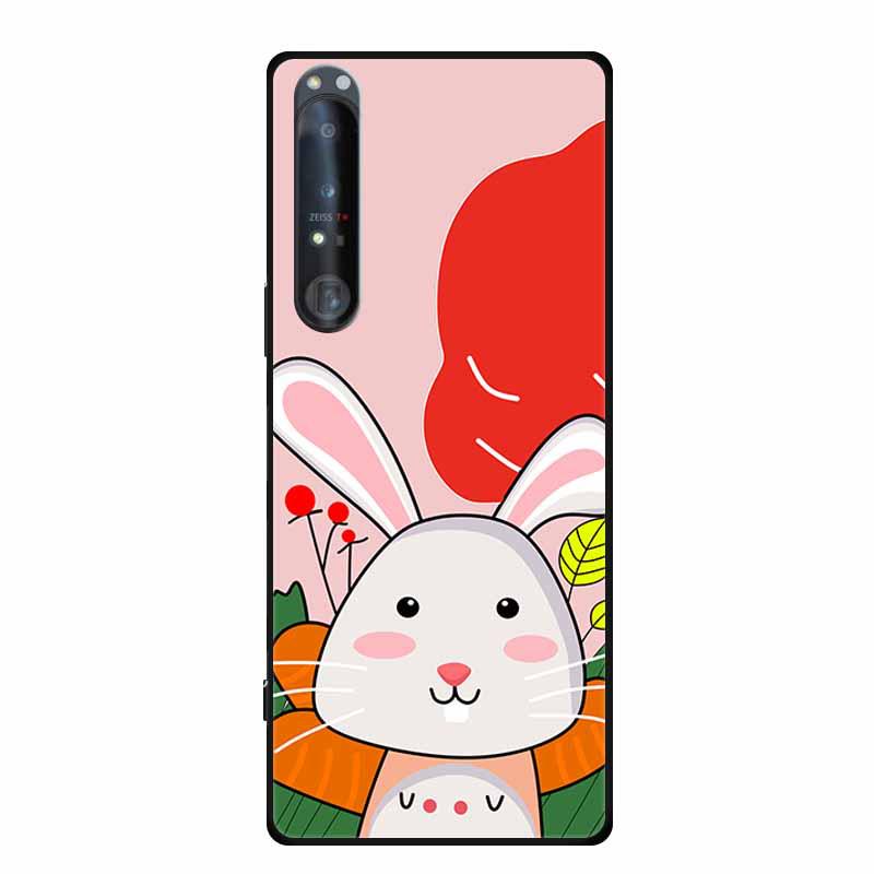 Embossed Color Painted Soft Case with Textured Design for Sony 1 IV Phone