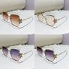 Dins Metal Large Frame Sun Glasses With Purple Lenses For Fashion Streetwear