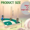 Space Saving Baseball Rings Stand Wood Baseball Rings Stand with Artistic Stadium Designs for Sports Enthusiasts