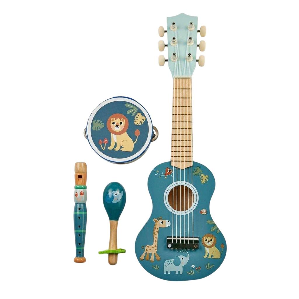 Tooky Toys Childrens/Kids Wooden Jungle Animals Musical Instrument Toy