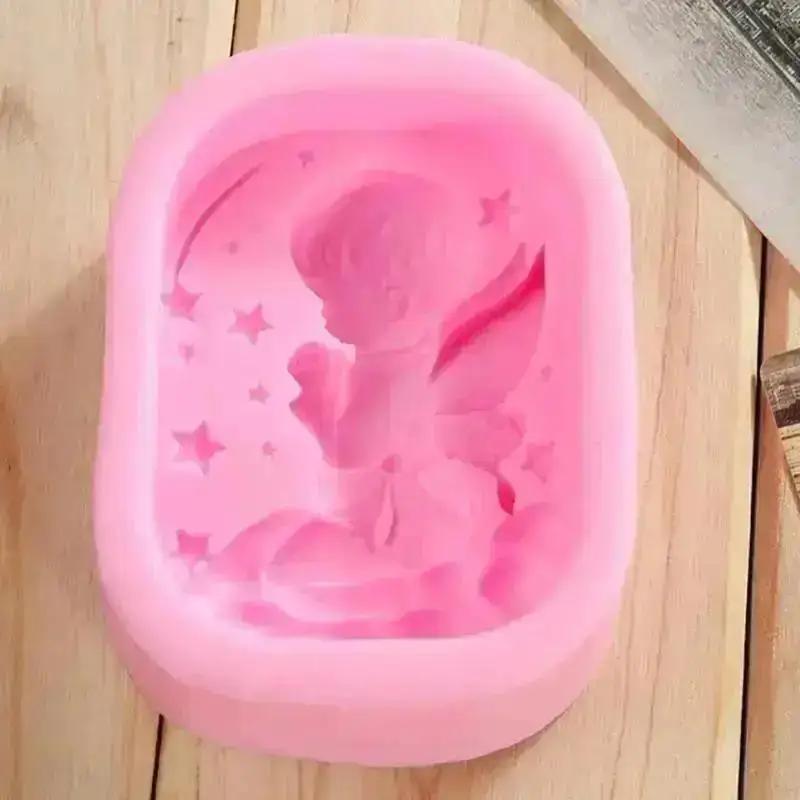 Creative Prayer Little Angel Shaped Silicone Mold Cake Soap Handmade Decoration DIY Resin Mold Home Kitchen Baking Products