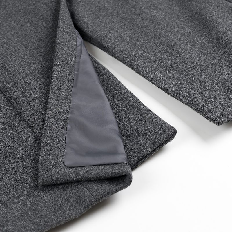 Kaslead New Women clothes Western Style Simple and Versatile Scarf Decoration Long Woolen Trench Coat Outerwear