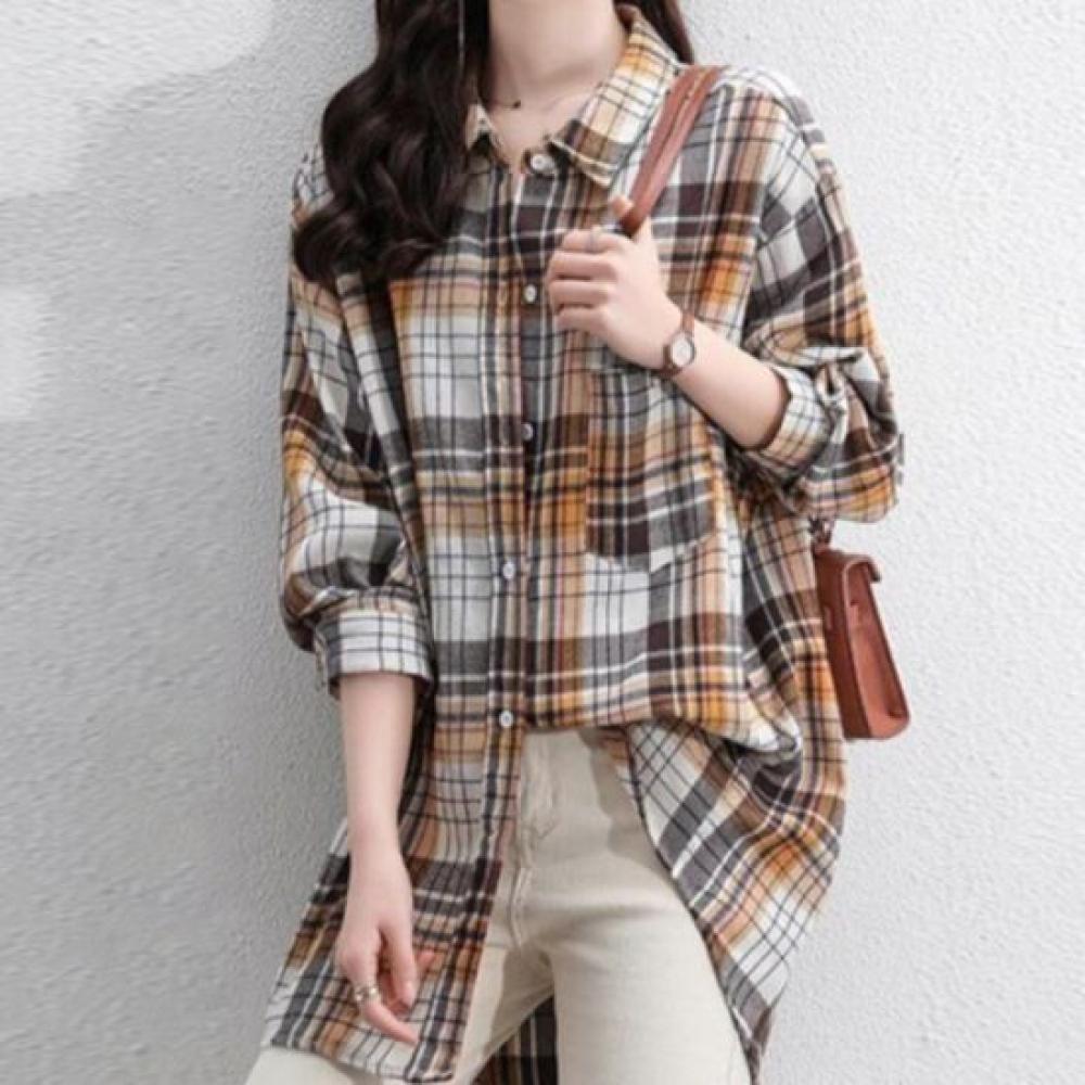 Navava Casual Check Long Sleeve Shirt Nb1756