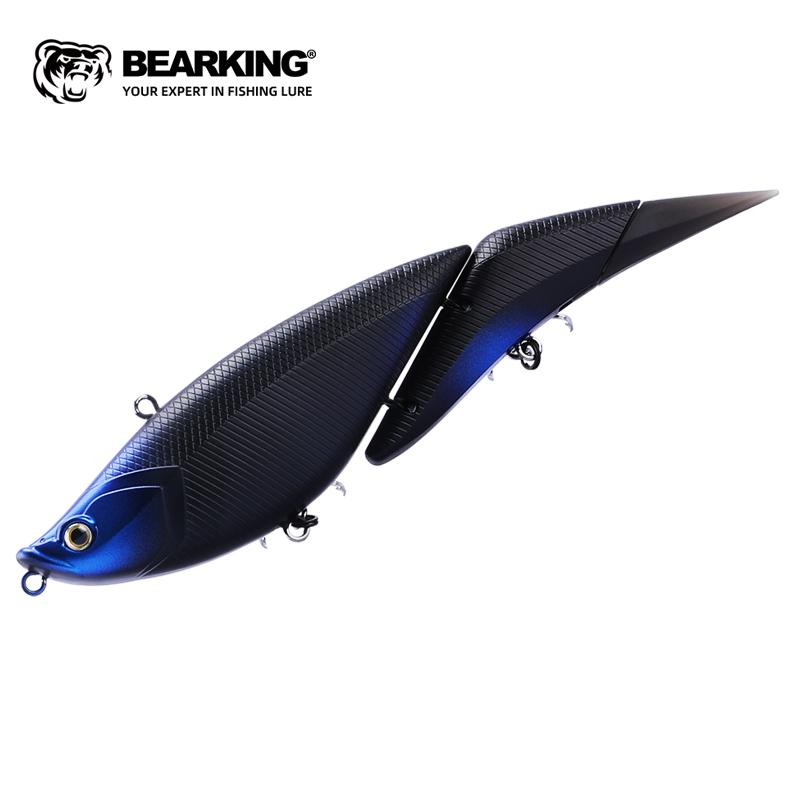 BEARKING Top Fishing Lure 190mm 56g 2oz Jointed minnow Wobblers ABS Body with Soft Tail SwimBaits soft lure for pike and bass