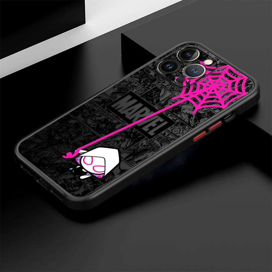 Marvel Cute Spiderman Case for iPhone 17 Pro Max Air 15 XS XR 14 12 17e 11 7 8 SE 16 Plus 13 Mini Back Phone Cover