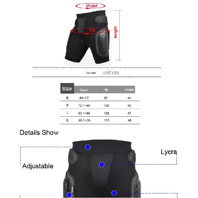 Motorcycle Hip Bone Protector Armor Shorts Pant For Men Skiing Riding Protective Pads Protection Motorcross Gear