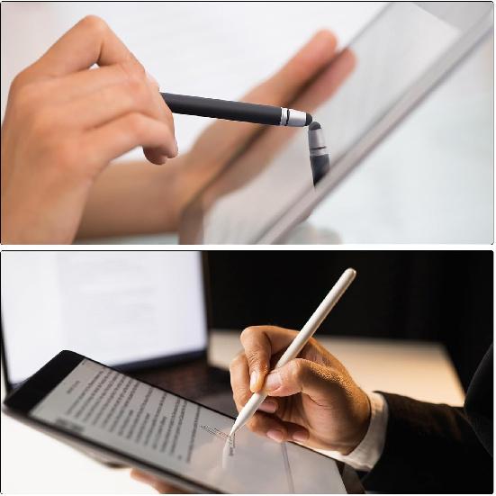 MECCANIXITY 2pcs Infrared Touch Screen Pen Whiteboard Optical Stylus Pens for Education Electronic Whiteboard Presentations, Black