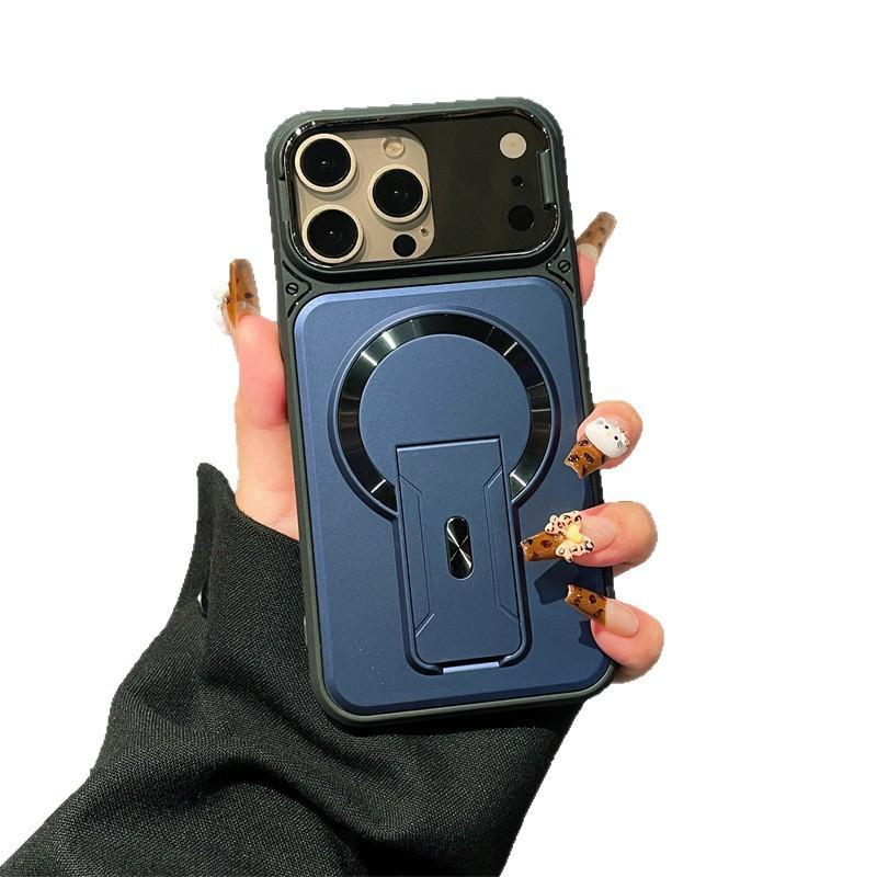 Magnetic Flip Phone Case With Hidden Kickstand IPhone 17 Pro Max 16 15 Series Shockproof Full Cover PC Matte