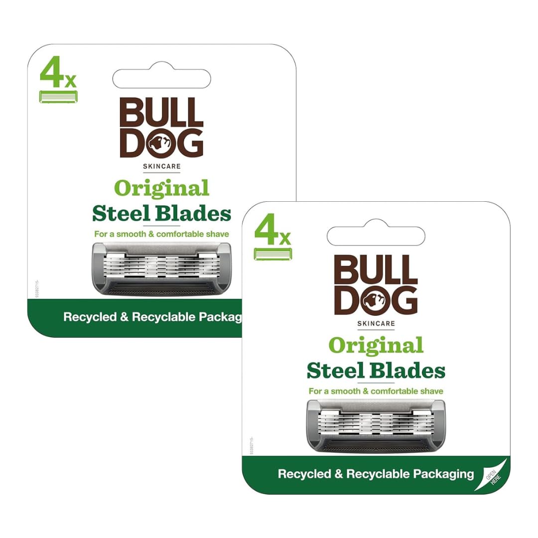

Authentic Bulldog Original Replacement Blades Set of 2 Shaving Razors [Bulk Purchase] (4-Pack) -