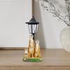 Garten Erdmännchen Solarlicht Statue Familie von Drei Skulptur Kreative Landschaftslampe Harz