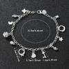 Hot-selling Silver Fashion Thirteen Pendant Bracelet Women's Multi-element Jewelry