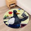 Feathers McGraw Printed Round Rug Carpet Chair Rug Area Rug Entryway Doormats,for Office Chair Living Room Bedroom Kitchen Room.