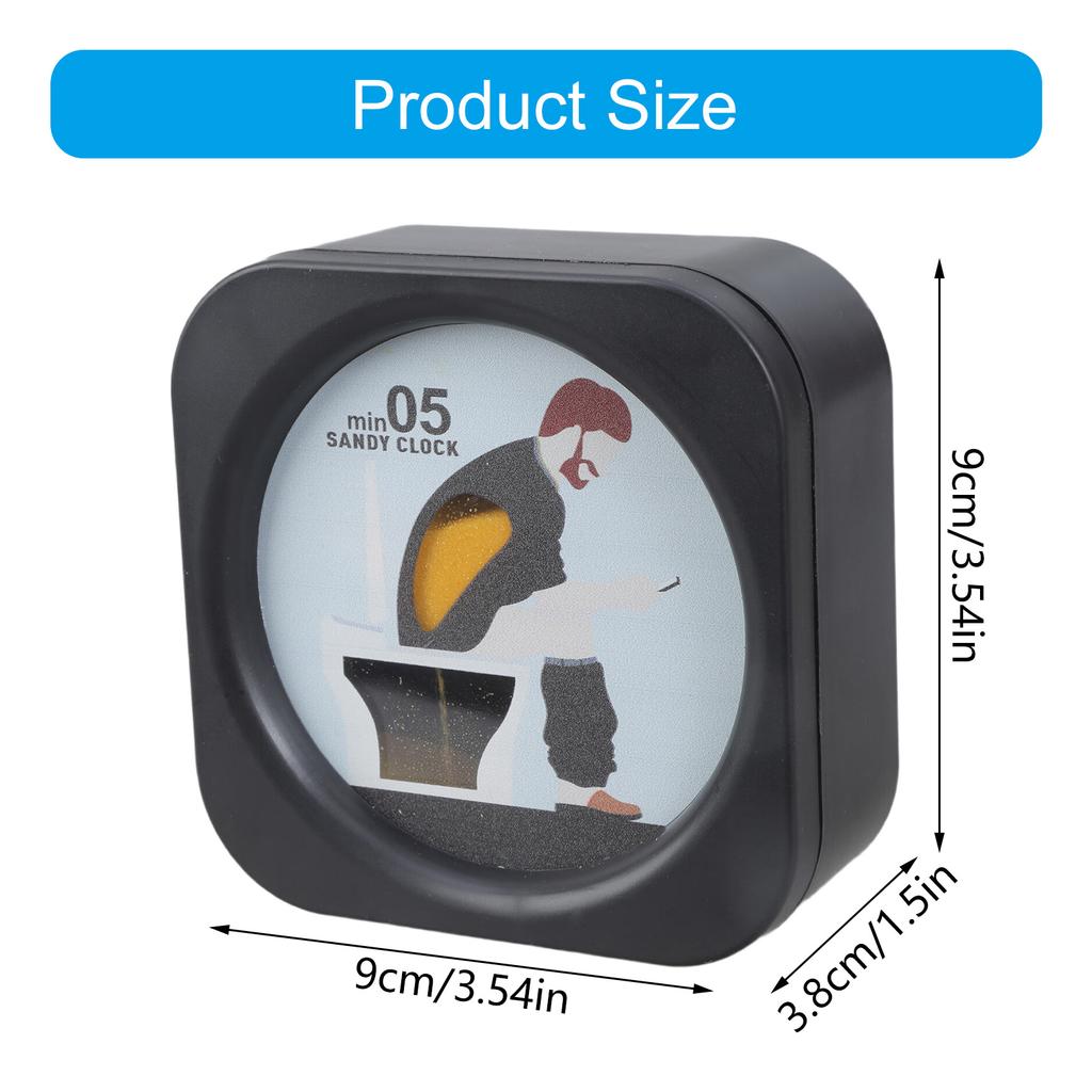 Sablier innovant en forme de toilettes de 5 minutes Décoration de salle de bain Rappel visuel Outil de gestion du temps Design créatif
