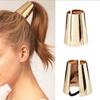 Fake Metal Elastic Wrap Ponytail Clip Ponytail Holder Punk Metal Ponytail Clip Hair Cuff Hair Band