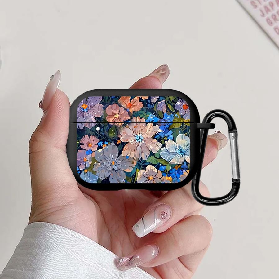 Retro Flowers Earphone Cases Cover Case For Airpods 2 4 3 Pro2 Pro 1 Pro3