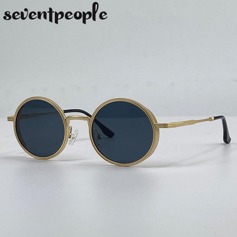 Small Frame Steampunk Round Sunglasses Women Men  Luxury Brand Vintage Punk Driving Sun Glasses UV400 Classic Metal Eyewear