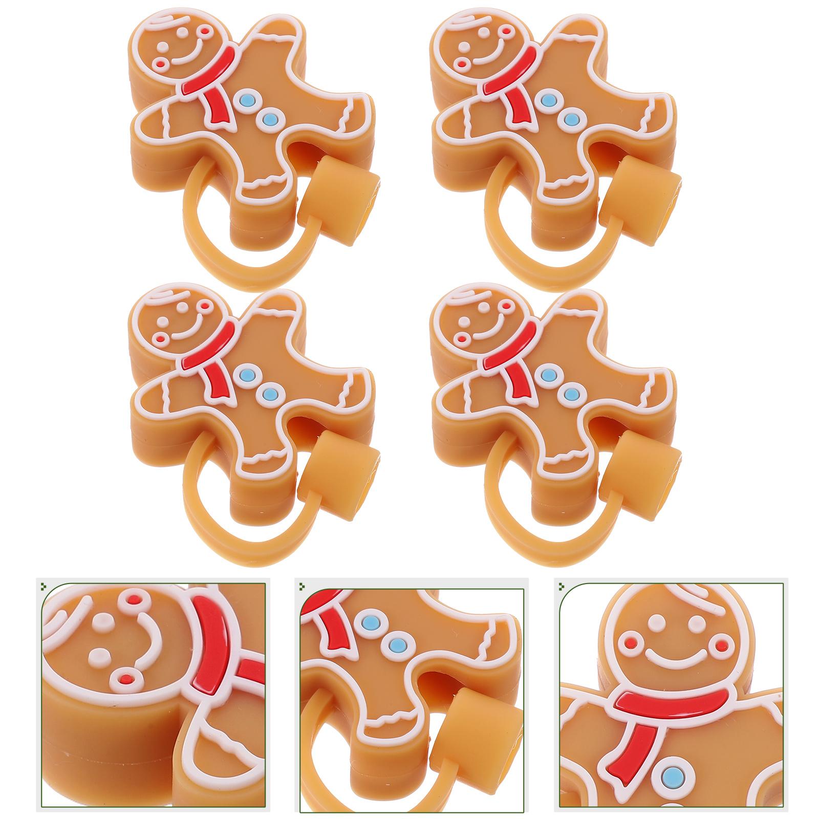 

Cup Lid Christmas Dust Cap Reusable Party Cover Decoration ( Man) 4pcs Game