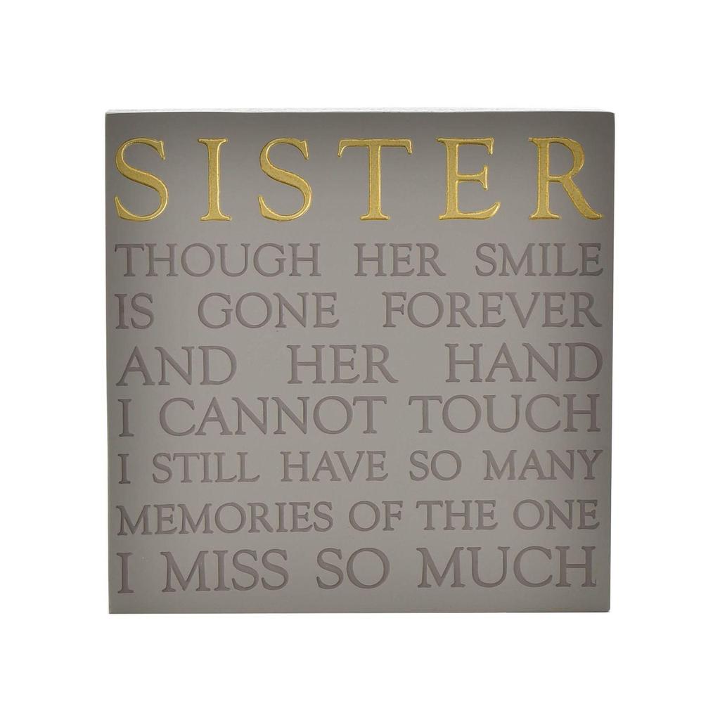Thoughts of You Memorial Square Plaque - Sister