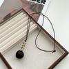 Vintage Brown Irregular Pendant Long Sweater Necklace For Women Fashion Jewelry Accessories