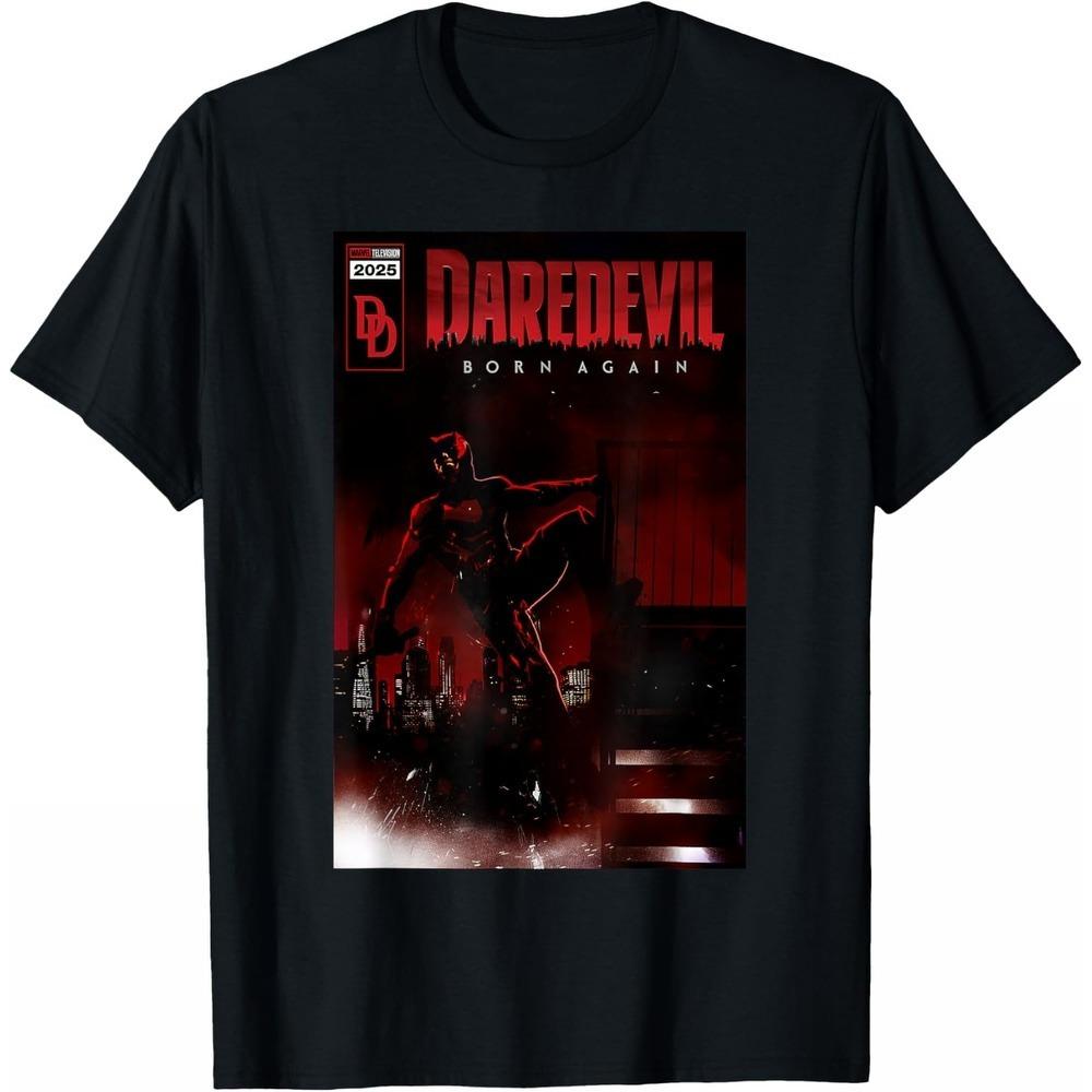 

Daredevil Born Again Movie Poster TShirt Men Women Punk Cotton Outdoor Casual Hip Hop Fashion Short Sleeve Daily Tops M