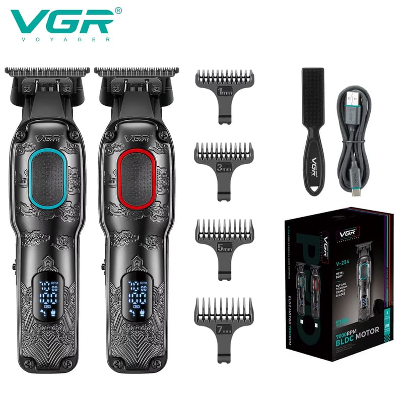 Hair Salon Electric Hair Clipper New High-quality LCD Digital Display Metal Body Dedicated Men's Oil Hair Clipper Brushless Motor Long Life