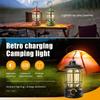 Camping Lamp Outdoor Retro Lantern Torch LED Light Retro Hanging Lamp Rechargeable Portable Campsite Light Tent Emergency Light Christmas Lighting