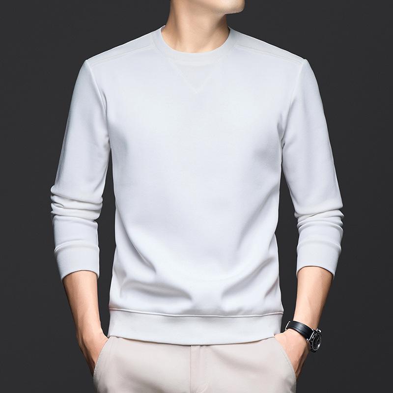 

Men s 2025 Winter Fashion High-End Casual Long Sleeve Cotton Hoodie 2XL (Weight 155-170 Jin) білий