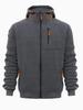 European Men's Bestseller Hoodie Jacket - Casual Sports Style with Zippered Arm and Multi-Pocket Design