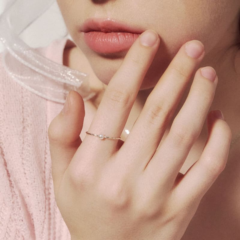 JUDY AND PAUL [925 Silver] Diana Twisted Daily Pearl Ring