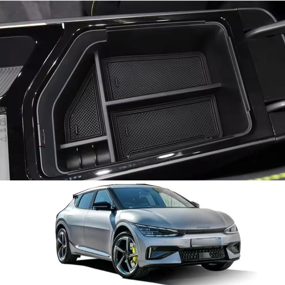 ABS Armrest Storage Box for Kia EV6 2025 - 2025 Center Console Organizer Insert Tray Car Accessories