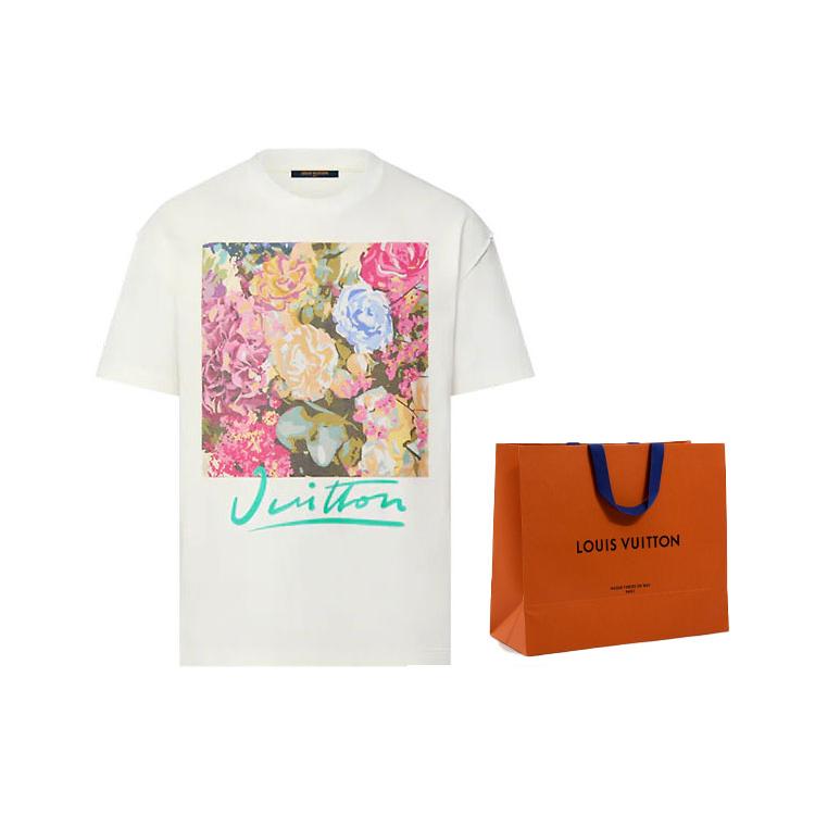 Louis Vuitton Lv Blumen-Wandteppich-Print T-Shirt 1AAGWP