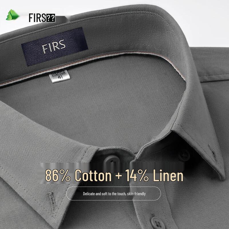 Men s Linen Blend Long Sleeve Shirt 44