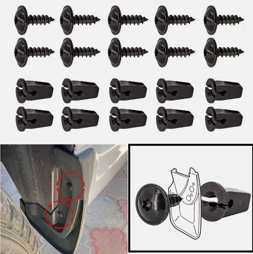 10 Pairs Fender Chassis Trim Mounting Bolts For Vw Torx Screw Bolt Bumper Arch Mud Flaps Splash Guards Undertray Trim Fixing