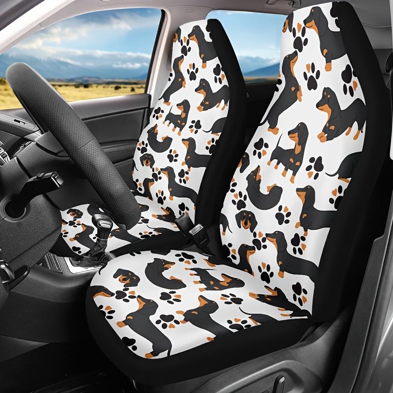 

Dachshund Car Seat Covers Set Of 2 Universal Fit Polyester Vehicle Seat Protectors All Season Front Seats Cover For Cars Suvs